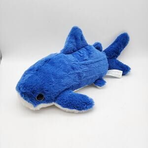 Walmart Blue Shark Plush 16" Open Mouth Hard Eyes Aquatic Stuffed Animal 343680
